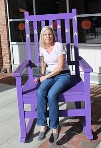 sitting in the big chair in Tryon